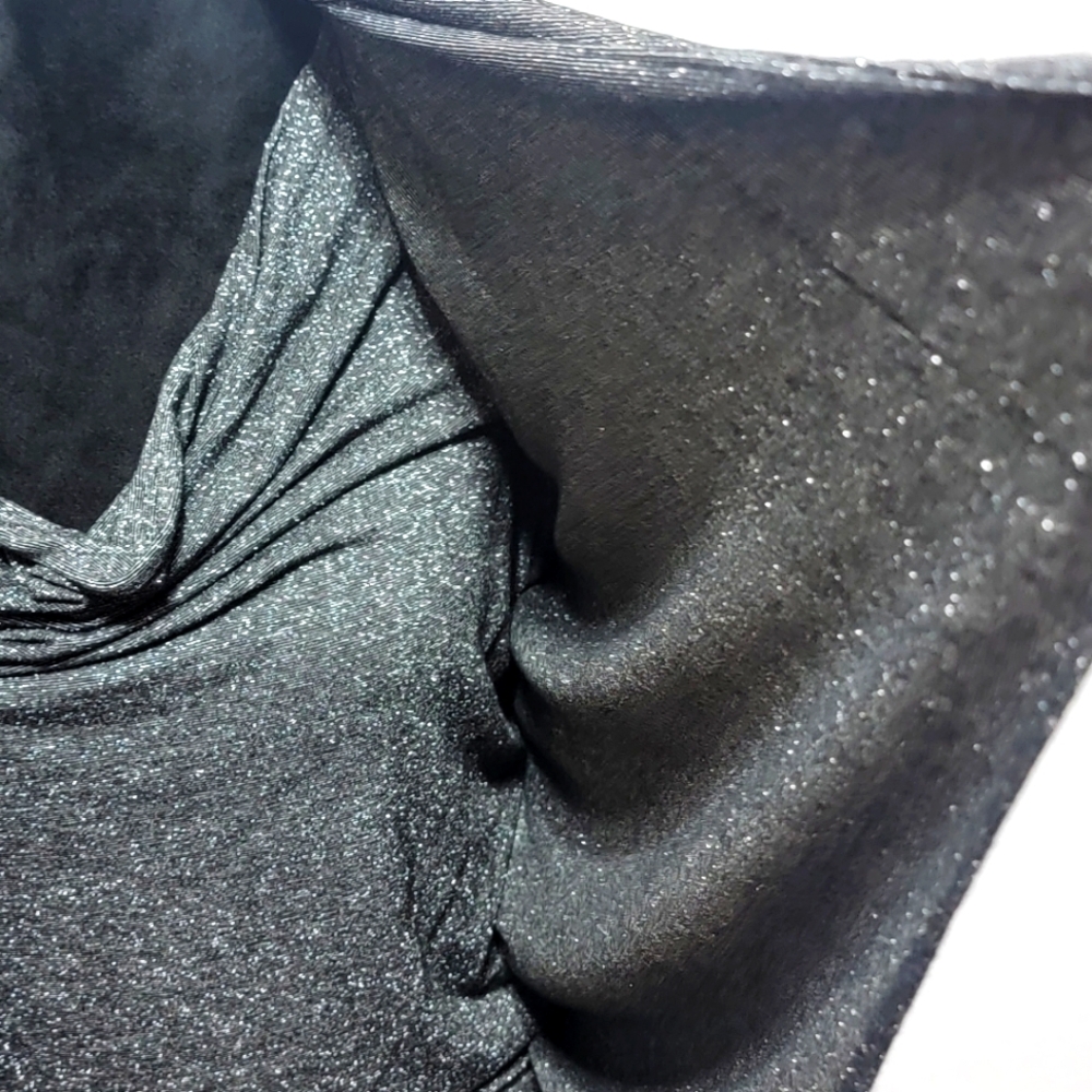 Etcetera Gray‎ Metallic Shimmering Open Cardigan w/ Attached Cami Sz XS. #814 - Picture 3 of 7